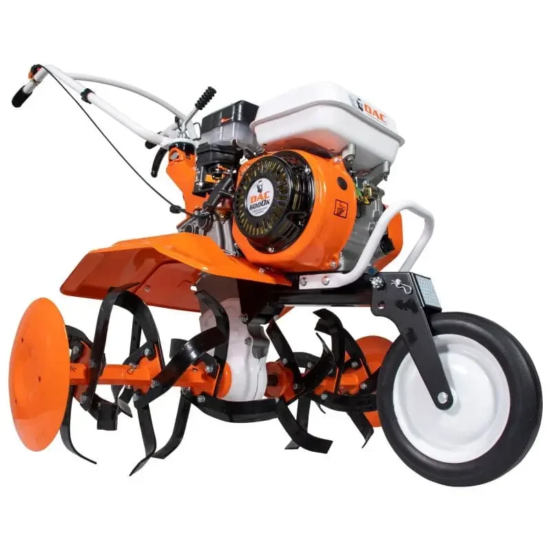 motosapa-semiprofesionala-DAC-6000K-7 Motosapa pe benzina Ruris DAC 6000K, putere 7 CP, 208 CC, 4 timpi, 2+1 viteze, 83 cm latime lucru, 29 cm adancime lucru, contine: freze + roata