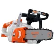 Electroferăstrău pe acumulator / drujbă / fierăstrău electric cu lanț pe acumulator Ruris 2524e, 20 V, lamă 25 cm, lanț 3/8 Power Alfa UP, conține: acumulator + încărcător