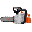 Electroferăstrău pe acumulator / drujbă / fierăstrău electric cu lanț pe acumulator Ruris 2524e, 20 V, lamă 25 cm, lanț 3/8 Power Alfa UP, conține: acumulator + încărcător