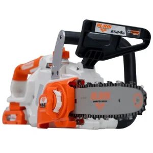 Electroferăstrău pe acumulator / drujbă / fierăstrău electric cu lanț pe acumulator Ruris 2524e, 20 V, lamă 25 cm, lanț 3/8 Power Alfa UP, conține: acumulator + încărcător
