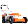 Mașină de tuns gazon/iarbă pe acumulator RURIS RXI 4344E Power Alfa UP, 2 x 20 V, lățime tăiere 43 cm, înălțime tăiere 25 – 75 mm, funcție de mulcire, sac colector 50 L, include: încărcător + 2 acumulatori 20 V 4.0 Ah