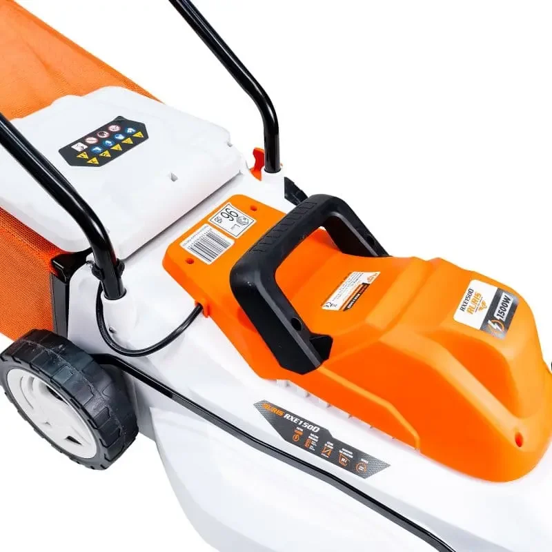 masina-de-tuns-gazon-iarba-electrica-RURIS-RXE1500-1500-W-3 Mașină de tuns gazon electrică RURIS RXE1500, 1500 W, 37 cm lățime tăiere, 3 trepte, sac colector 35 L