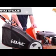 Mașină de tuns gazon/iarbă pe benzină RURIS DAC 150XL, putere 5 CP, 173 CC, 4 timpi, 52 cm lățime lucru, 5 trepte de tăiere, înălțime tăiere 25–65 mm, sac colector 55 L, mulcire, autocurăţare