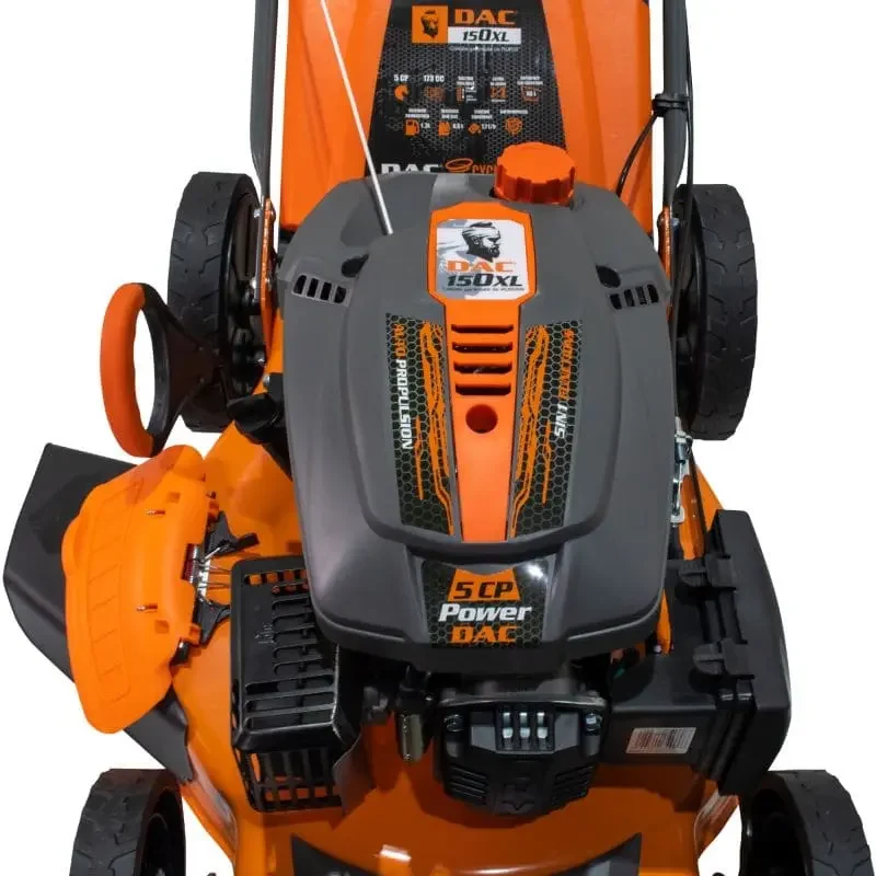 masina-de-tuns-gazon-iarba-pe-benzina-RURIS-Dac-150XL-putere-5-CP-3 Mașină de tuns gazon/iarbă pe benzină RURIS DAC 150XL, putere 5 CP, 173 CC, 4 timpi, 52 cm lățime lucru, 5 trepte de tăiere, înălțime tăiere 25–65 mm, sac colector 55 L, mulcire, autocurăţare