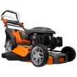 Mașină de tuns gazon/iarbă pe benzină RURIS DAC 150XL, putere 5 CP, 173 CC, 4 timpi, 52 cm lățime lucru, 5 trepte de tăiere, înălțime tăiere 25–65 mm, sac colector 55 L, mulcire, autocurăţare