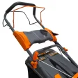 Mașină de tuns gazon/iarbă pe benzină RURIS DAC 150XL, putere 5 CP, 173 CC, 4 timpi, 52 cm lățime lucru, 5 trepte de tăiere, înălțime tăiere 25–65 mm, sac colector 55 L, mulcire, autocurăţare