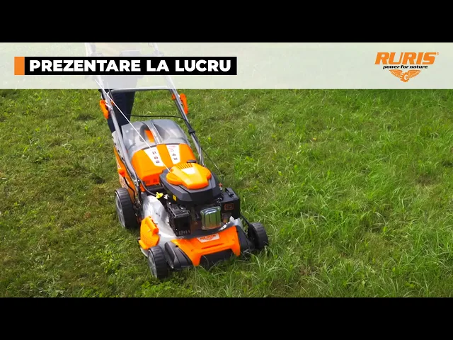 masina-de-tuns-gazon-iarba-pe-benzina-RURIS- RX441S-putere-5-7-CP-1 Mașină de tuns gazon/iarbă autopropulsată pe benzină RURIS RX441S, putere 5.7 CP, 196 CC, 4 timpi, 50.8 cm lățime lucru, 25–75 mm înălțime lucru, carcasă metal, 65 L sac colector, rezervor 1 L