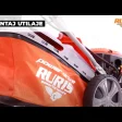 Mașină de tuns gazon/iarbă autopropulsată pe benzină RURIS RX441S, putere 5.7 CP, 196 CC, 4 timpi, 50.8 cm lățime lucru, 25–75 mm înălțime lucru, carcasă metal, 65 L sac colector, rezervor 1 L