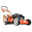 Mașină de tuns gazon/iarbă autopropulsată pe benzină RURIS RX555S, putere 5.2 CP, 202 CC, 4 timpi, 53 cm lățime lucru, 25–75 mm înălțime lucru, funcție mulcire, 65 L sac colector, rezervor 0.9 L