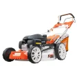 Mașină de tuns gazon/iarbă autopropulsată pe benzină RURIS RX555S, putere 5.2 CP, 202 CC, 4 timpi, 53 cm lățime lucru, 25–75 mm înălțime lucru, funcție mulcire, 65 L sac colector, rezervor 0.9 L