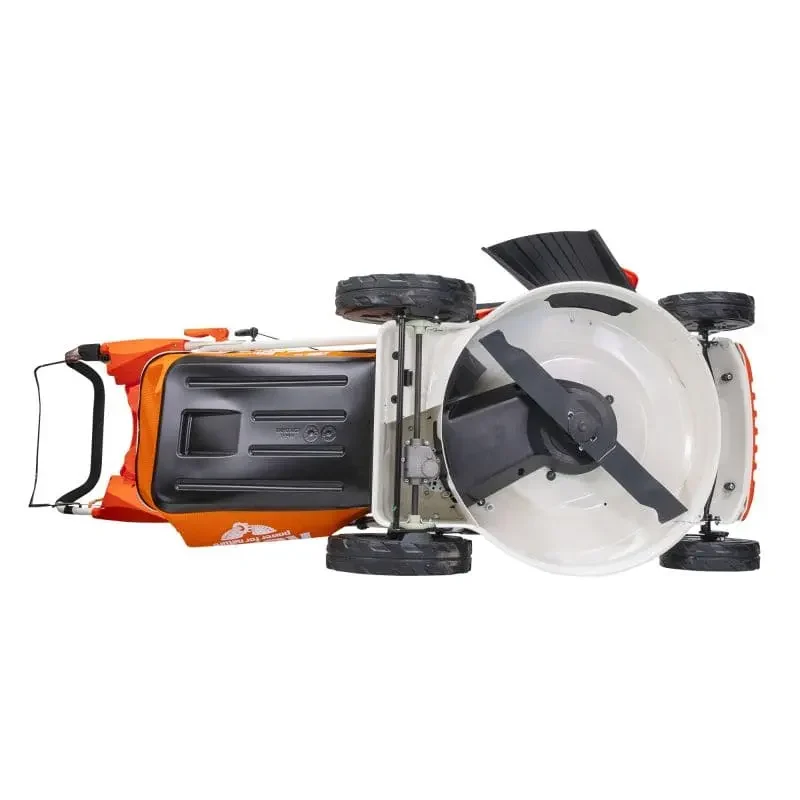 masina-de-tuns-gazon-iarba-pe-benzina-RURIS-RX555S-putere-5-2-CP-9 Mașină de tuns gazon/iarbă autopropulsată pe benzină RURIS RX555S, putere 5.2 CP, 202 CC, 4 timpi, 53 cm lățime lucru, 25–75 mm înălțime lucru, funcție mulcire, 65 L sac colector, rezervor 0.9 L