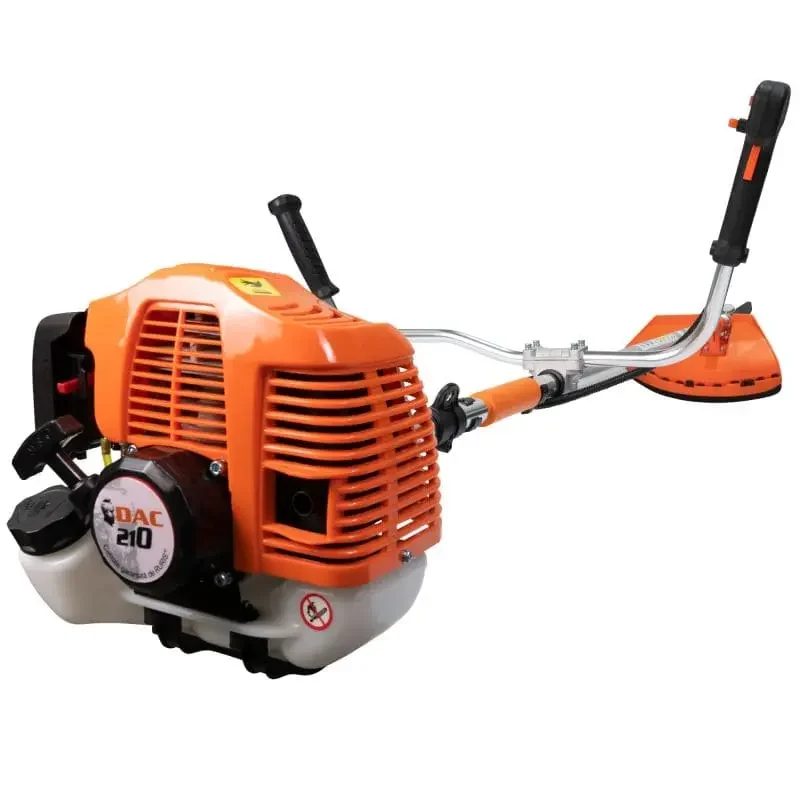 motocoasa-de-tuns-gazon-iarba-DAC-210-putere-1-7-CP-5 Motocoasă de tuns gazon/iarbă pe benzină Ruris DAC 210, putere 1.7 CP, motor TEZ, 2 timpi, diametru tăiere 20 cm, conține: bobină fir + disc 3 lame