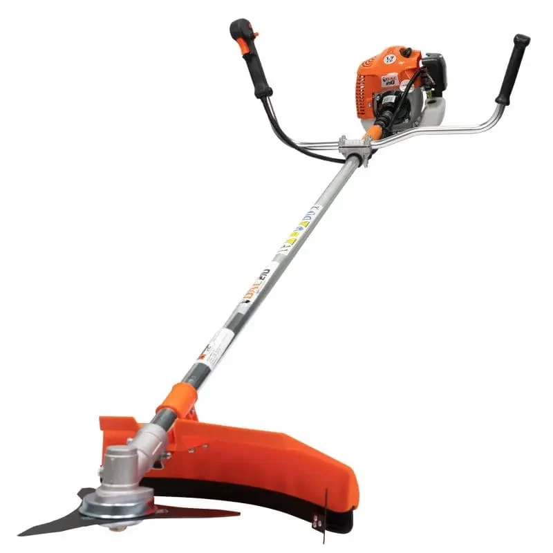 motocoasa-de-tuns-gazon-iarba-DAC-210-putere-1-7-CP-9 Motocoasă de tuns gazon/iarbă pe benzină Ruris DAC 210, putere 1.7 CP, motor TEZ, 2 timpi, diametru tăiere 20 cm, conține: bobină fir + disc 3 lame