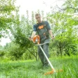 Motocoasă de tuns gazon/iarbă pe benzină Ruris DAC 310, putere 2.5 CP, motor TEZ, 2 timpi, diametru tăiere 20 cm, conține: bobină fir + disc 3 lame