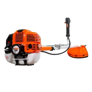 Motocoasă de tuns gazon/iarbă pe benzină Ruris DAC 510, putere 3.5 CP, 62 CC, motor TEZ, 2 timpi, diametru tăiere 21 cm, conține: bobină fir + disc 3 lame + disc 8 dinți + disc 80 dinți Vidia