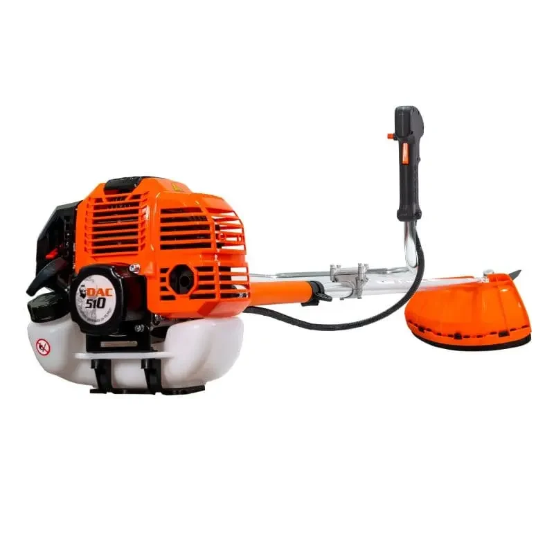 motocoasa-de-umar-DAC-510-putere-3-5-CP-6 Motocoasă de tuns gazon/iarbă pe benzină Ruris DAC 510, putere 3.5 CP, 62 CC, motor TEZ, 2 timpi, diametru tăiere 21 cm, conține: bobină fir + disc 3 lame + disc 8 dinți + disc 80 dinți Vidia