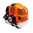 Motocoasă de tuns gazon/iarbă pe benzină Ruris DAC 510, putere 3.5 CP, 62 CC, motor TEZ, 2 timpi, diametru tăiere 21 cm, conține: bobină fir + disc 3 lame + disc 8 dinți + disc 80 dinți Vidia