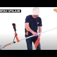 Motocoasă de tuns gazon/iarbă pe benzină Ruris DAC 510, putere 3.5 CP, 62 CC, motor TEZ, 2 timpi, diametru tăiere 21 cm, conține: bobină fir + disc 3 lame + disc 8 dinți + disc 80 dinți Vidia