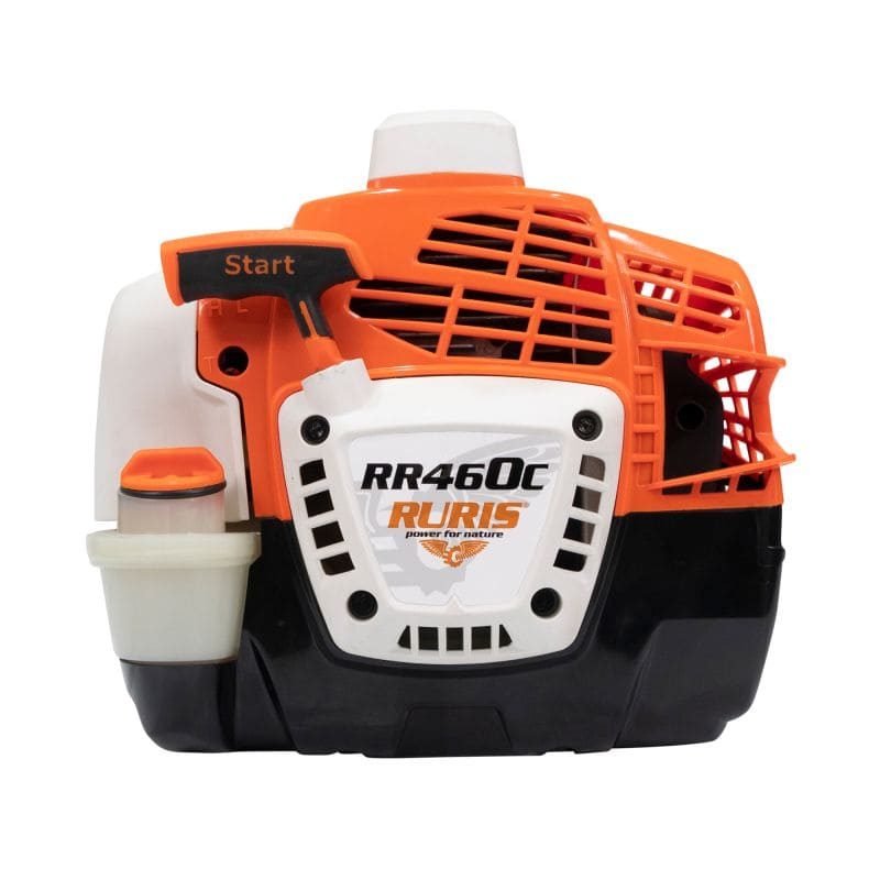 motocoasa-de-umar-RR460C-putere-3-CP-3 Motocoasă de tuns gazon/iarbă pe benzină Ruris DAC 510, putere 3.5 CP, 62 CC, motor TEZ, 2 timpi, diametru tăiere 21 cm, conține: bobină fir + disc 3 lame + disc 8 dinți + disc 80 dinți Vidia