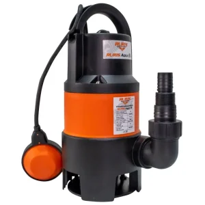 Pompă submersibilă apă murdară RURIS Aqua 9, 750 W, 12.5 m³/h debit apă, 8 m înălțime refulare, 35°C temperatură maximă, 10 m lungime cablu