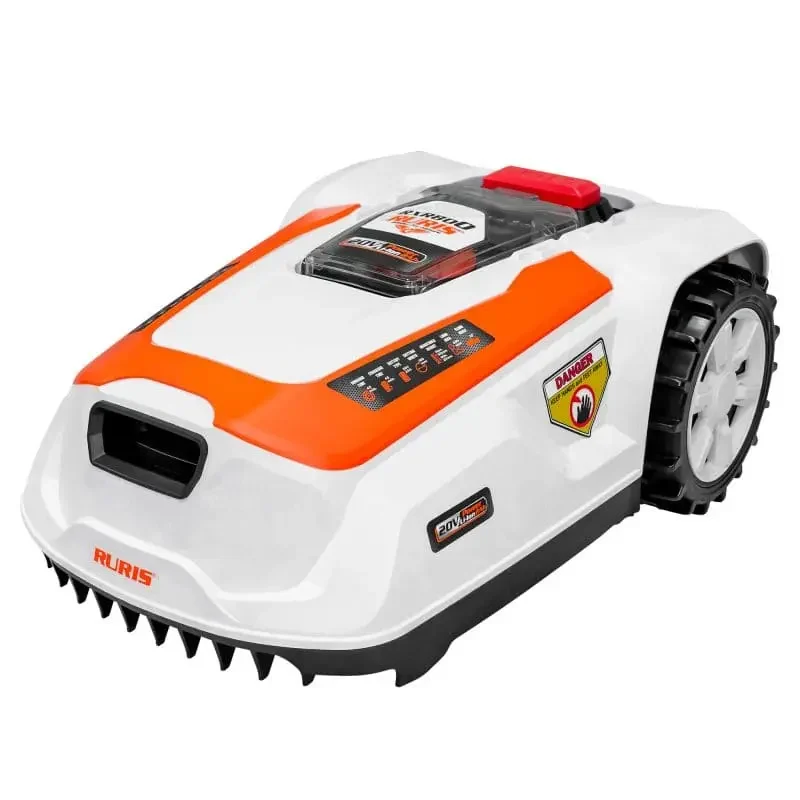robot-de-tuns-gazon-RURIS-RXR800-14 Robot de tuns gazon RURIS RXR800, lățime de lucru 180 mm, suprafață de lucru 800 mp, acumulator Li-Ion, 20V, 2Ah, pantă 25 grade