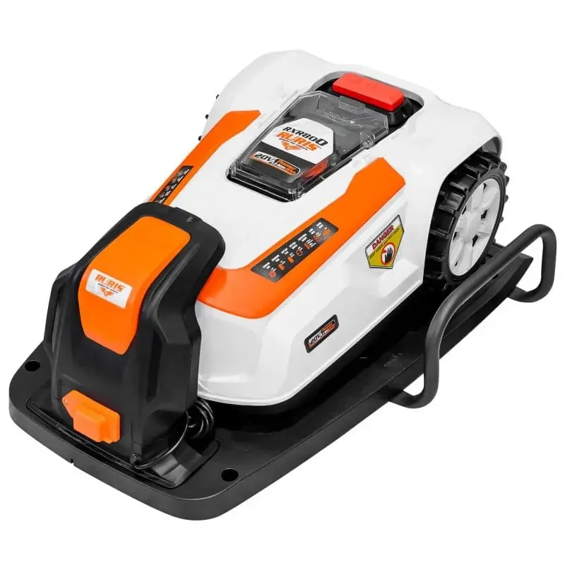 robot-de-tuns-gazon-RURIS-RXR800-3 Robot de tuns gazon RURIS RXR800, lățime de lucru 180 mm, suprafață de lucru 800 mp, acumulator Li-Ion, 20V, 2Ah, pantă 25 grade