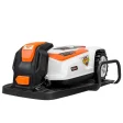 Robot de tuns gazon RURIS RXR800, lățime de lucru 180 mm, suprafață de lucru 800 mp, acumulator Li-Ion, 20V, 2Ah, pantă 25 grade