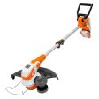 Trimmer de tuns gazon/iarbă pe acumulator RURIS 2024e Power Alfa UP, 20 V, lățime tăiere 30 cm, protecție plante, include încărcător + acumulator 20 V 4.0 Ah