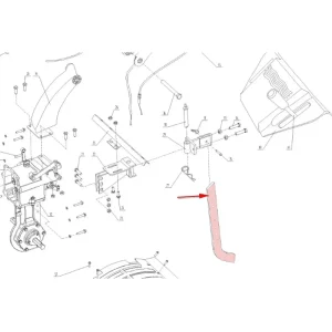 Picior suport RURIS PS6500K-3-22, pentru motocultoarele RURIS 6500K