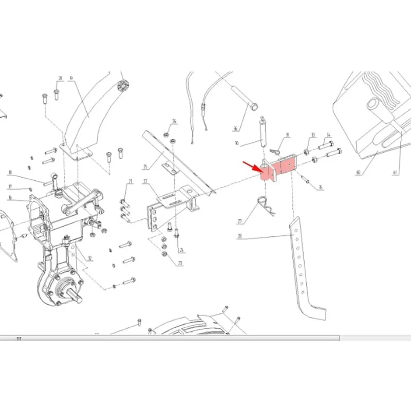 suport-picior-adancime-ruris-ps731-1-29-pentru-motocultor-ruris-731k-3 Suport picior adâncime RURIS PS731-1-29, pentru motocultor RURIS 731K