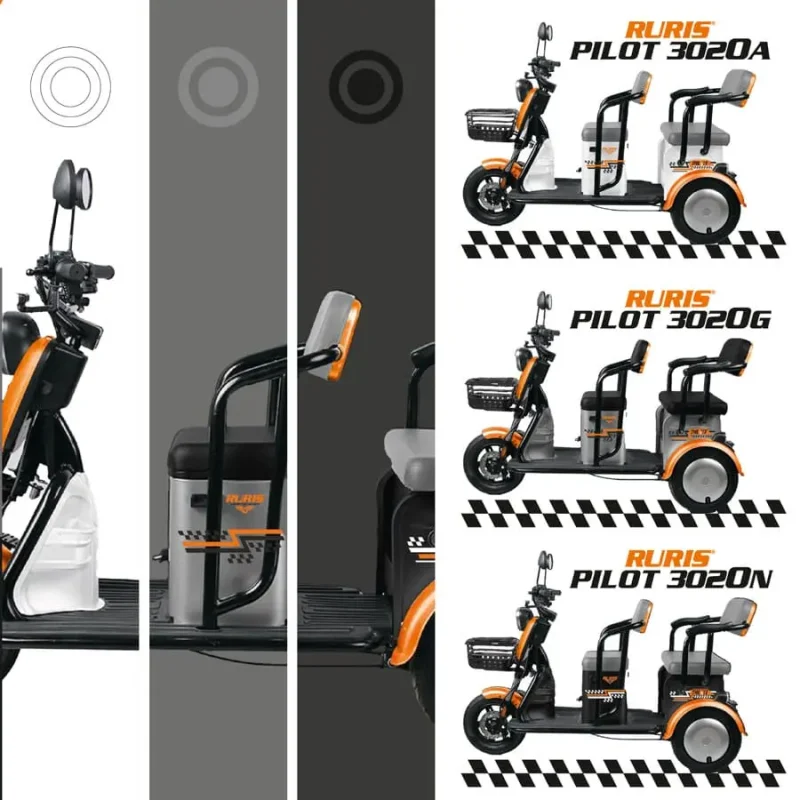 Triciclu electric RURIS Pilot 3020A / RURIS Pilot 3020G / RURIS Pilot 3020N pe stoc la RURIS Transilvania în Brașov