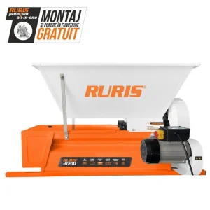Zdrobitor electric cu desciorchinare RURIS HT200, cuvă 75L tablă vopsită, role aluminiu, motor 750W cu bobinaj cupru, productivitate 1800 kg/h