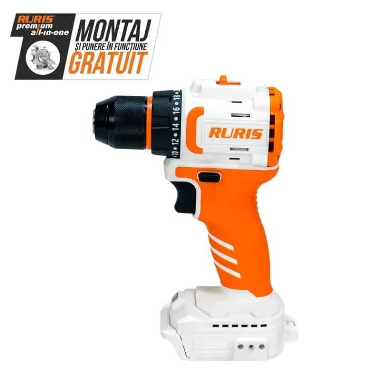 masina-de-gaurit-insurubat-pe-acumulator-ruris-rmx-1240-ruris-brasov-ruristransilvania-_1_ Mașină de găurit/înșurubat RURIS RMX1240, pe acumulator, motor electric fără perii, 20V, 2 trepte viteză, LED, accesorii incluse