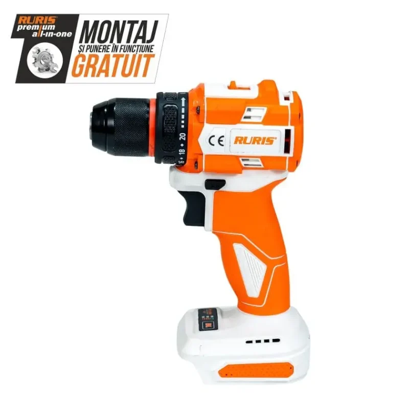 masina-de-gaurit-insurubat-pe-acumulator-ruris-rmx-1260-ruris-brasov-ruristransilvania-_2_ Mașină de găurit/înșurubat cu percuție RURIS RMX1260, pe acumulator, motor electric fără perii, 20V, 60 Nm, 2 trepte de viteză, 20+1 trepte torsiune, LED, accesorii incluse