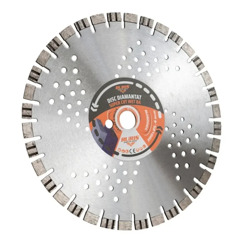 disc-diamantat-ruris-super-cut-wet-ba-300x25-4-taiere-umeda-beton-armat-300mm-_4_ Disc diamantat RURIS Super CUT WET BA 300x25,4 pentru tăiere umedă în beton armat, diametru 300 mm, alezaj 25,4 mm, până la 5000 RPM, compatibil cu tăietoare beton RURIS RTX 600 și RTX 800, cod csba-300x25.4