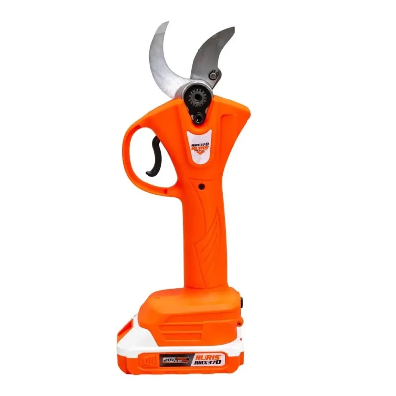 foarfeca-gradina-pe-acumulator-ruris-rmx-370-20v-4ah-brushless-840w-37mm-0-4s-18000rpm-37000rmx25a-_-4 Foarfecă grădină pe acumulator RURIS RMX 370, Li-Ion 20 V 4 Ah (1 acumulator inclus), motor electric fără perii, putere 840 W, diametru tăiere 37 mm, viteză tăiere 0,4 s/tăietură, viteză maximă 18000 rpm, set accesorii și cutie transport, 1,6 kg, cod 37000RMX25A