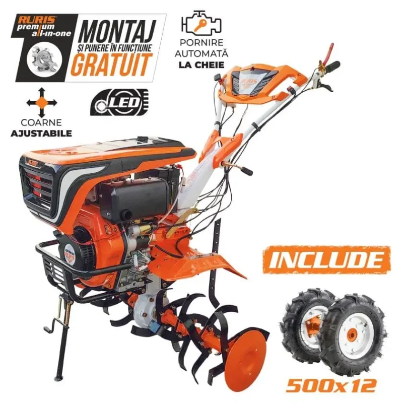 motosapatoare-profesionala-ruris-1001ksd-ruris-transilvania-_8_ Motosăpătoare profesională RURIS 1001KSD Start, motor diesel 11 CP, freze reglabile 750–1250 mm, pornire la cheie, transmisie robustă și compatibilitate cu accesorii agricole.