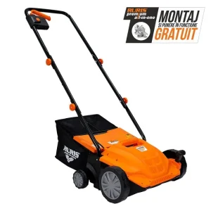 Scarificator gazon electric RURIS RXE888, 1500 W, lățime de lucru 320 mm, două funcții (oxigenare și eliminare resturi), sac colector ergonomic, cuțite/perie din oțel galvanizat