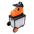 Tocător de crengi și resturi vegetale RURIS ST200S, motor electric 2800 W (2,8 kW), diametru maxim de tăiere 45 mm, viteză tăiere 42 rpm, coș colector 60 l cu închidere securizată