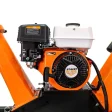 Tocător de crengi și resturi vegetale RURIS ST400, motor Ducar DH212 4 timpi, 7 CP, 212 cmc, diametru tăiere 80 mm, 2 cuțite oțel aliat 150x55 mm, turație 3750 rpm, jgheab evacuare rotativ 360°, rezervor 3,6 l