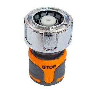Conector furtun RURIS LUXURY 34, pentru irigare grădină, compatibil furtun 3/4 inch, racordare rapidă, presiune 4-6 bar, ABS, zinc, polipropilenă și TPE