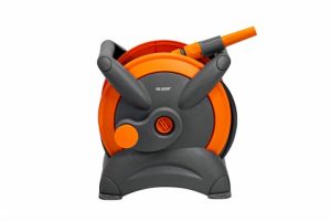 Tambur cu furtun RURIS 1215PP, pentru irigare grădină, furtun 15 m, 1/2 inch, presiune 4-6 bar, material polipropilenă, ABS și PVC, accesorii pentru montaj pe perete