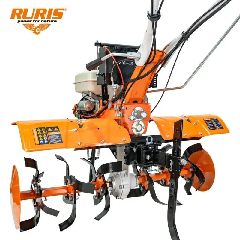 motosaptoare-pds-37-1920-1024-0-0-845_11 Motosăpătoare RURIS DAC 185 PRO, 8.5 CP, 208 cc, motor 4 timpi, pornire manuală și electrică la cheie, 2 viteze înainte + 1 înapoi, transmisie pe pinioane în baie de ulei, lățime de lucru 560 - 930 mm, roți 19x7-8