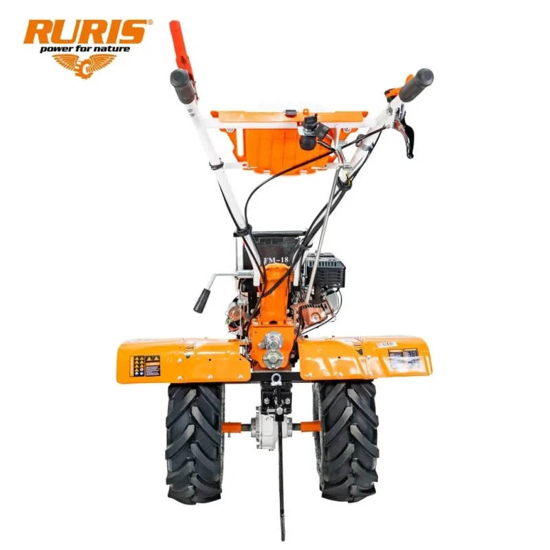 motosaptoare-pds-37-1920-1024-0-0-845_13 Motosăpătoare RURIS DAC 185 PRO, 8.5 CP, 208 cc, motor 4 timpi, pornire manuală și electrică la cheie, 2 viteze înainte + 1 înapoi, transmisie pe pinioane în baie de ulei, lățime de lucru 560 - 930 mm, roți 19x7-8