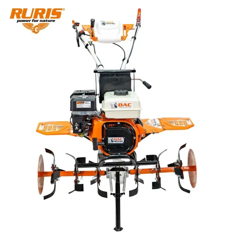 motosaptoare-pds-37-1920-1024-0-0-845_5-_1_ Motosăpătoare RURIS DAC 185 PRO, 8.5 CP, 208 cc, motor 4 timpi, pornire manuală și electrică la cheie, 2 viteze înainte + 1 înapoi, transmisie pe pinioane în baie de ulei, lățime de lucru 560 - 930 mm, roți 19x7-8