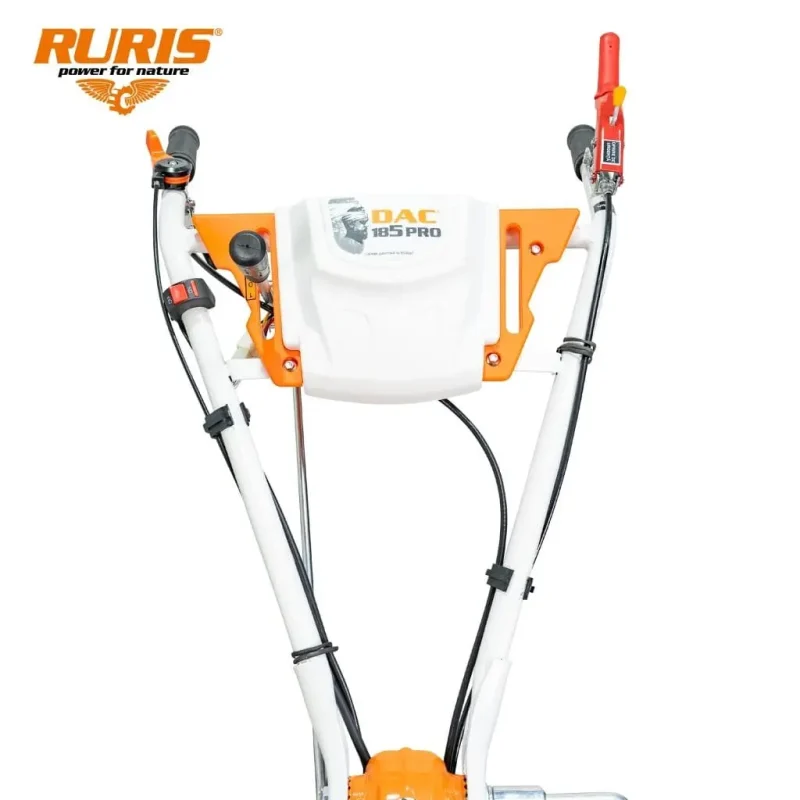 motosaptoare-pds-37-1920-1024-0-0-845_7 Motosăpătoare RURIS DAC 185 PRO, 8.5 CP, 208 cc, motor 4 timpi, pornire manuală și electrică la cheie, 2 viteze înainte + 1 înapoi, transmisie pe pinioane în baie de ulei, lățime de lucru 560 - 930 mm, roți 19x7-8