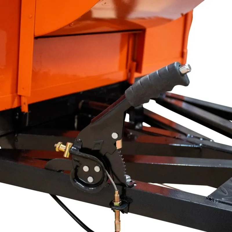 remorca-450s_07 Remorcă RURIS 450S pentru motosape RURIS, capacitate maximă 450 kg, basculare manuală, frânare mecanică cu pedală, roți 4.00-12, benă 1000x1000x300 mm