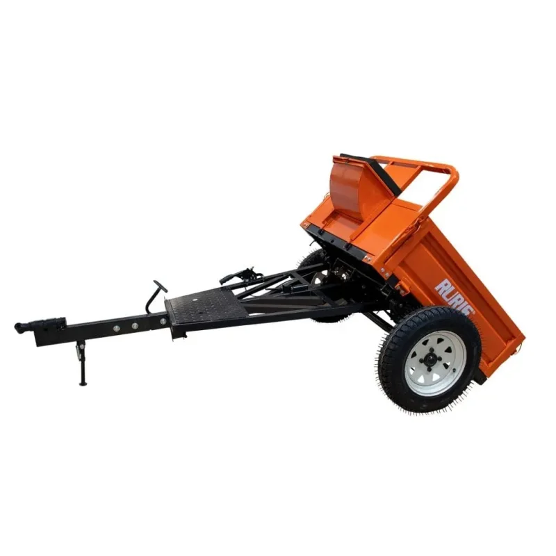 remorca-450s_10 Remorcă RURIS 450S pentru motosape RURIS, capacitate maximă 450 kg, basculare manuală, frânare mecanică cu pedală, roți 4.00-12, benă 1000x1000x300 mm