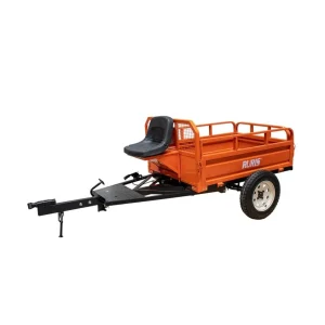 Remorcă RURIS 550S pentru motosape RURIS, capacitate maximă 550 kg, basculare manuală, frânare mecanică cu pedală, roți 4.50-12, benă 1400x1000x450 mm