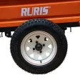Remorcă RURIS 550S pentru motosape RURIS, capacitate maximă 550 kg, basculare manuală, frânare mecanică cu pedală, roți 4.50-12, benă 1400x1000x450 mm